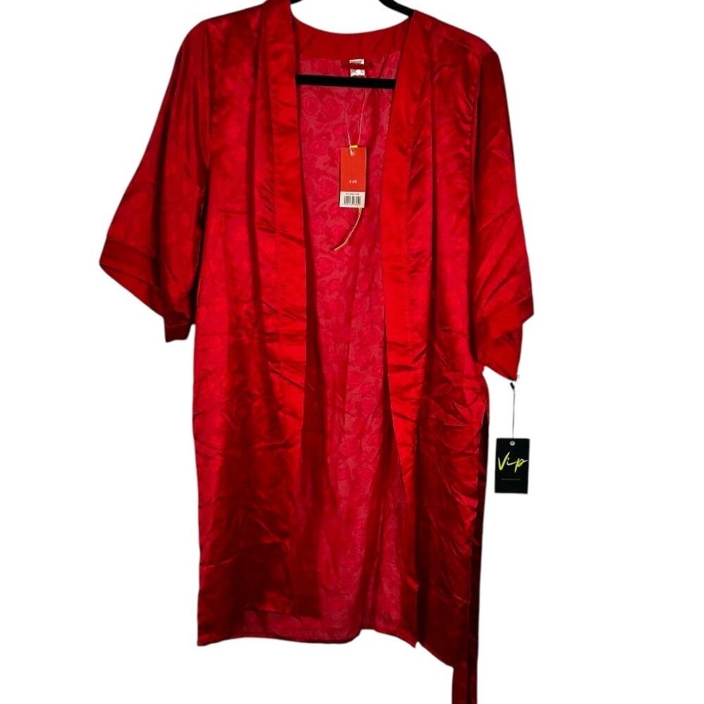 Esmara Lingerie Red Robe With Floral Design Small 4-6